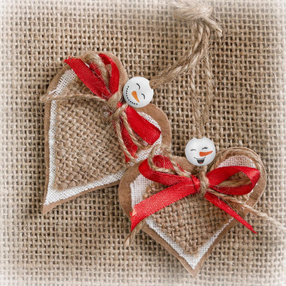 50PCS Christmas Snowman Wooden Bead, 20mm Winter Craft Wood Round Beads Natural Wood Beads for Xmas Tree Hanging Decoration Winter Holiday Garland Making DIY Craft Supplies