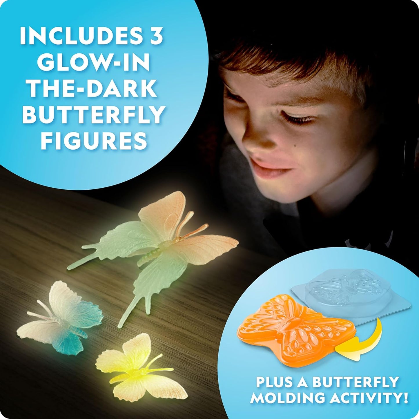 National Geographic Butterfly Growing Kit - Butterfly Habitat Kit with Voucher to Redeem 5 Caterpillars (S&H Not Included), Butterfly Cage, Feeder (Amazon Exclusive)