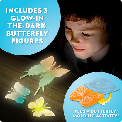 National Geographic Butterfly Growing Kit - Butterfly Habitat Kit with Voucher to Redeem 5 Caterpillars (S&H Not Included), Butterfly Cage, Feeder (Amazon Exclusive)