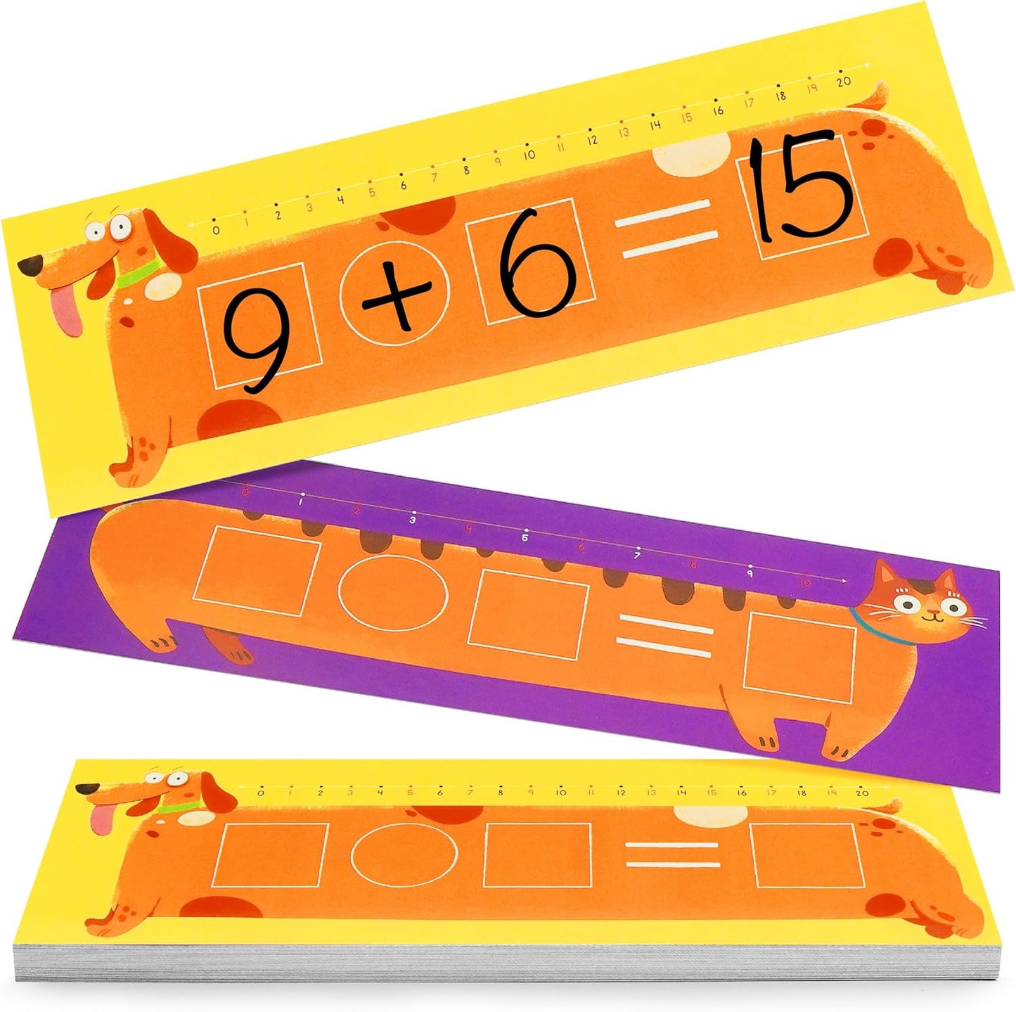 Dotimo 26 PCS Dry Erase Number Lines for Student Desk Special Education Home School Essentials Prek Math Manipulatives 1st Grade Teaching Supplies 12"x4" Double Sided Erasable Board