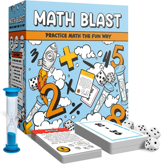 Math Blast! Cool Math Games for Kids 8-12 - Fun Educational Mental Math Game for Home & Classroom - Practice Math the Fun Way