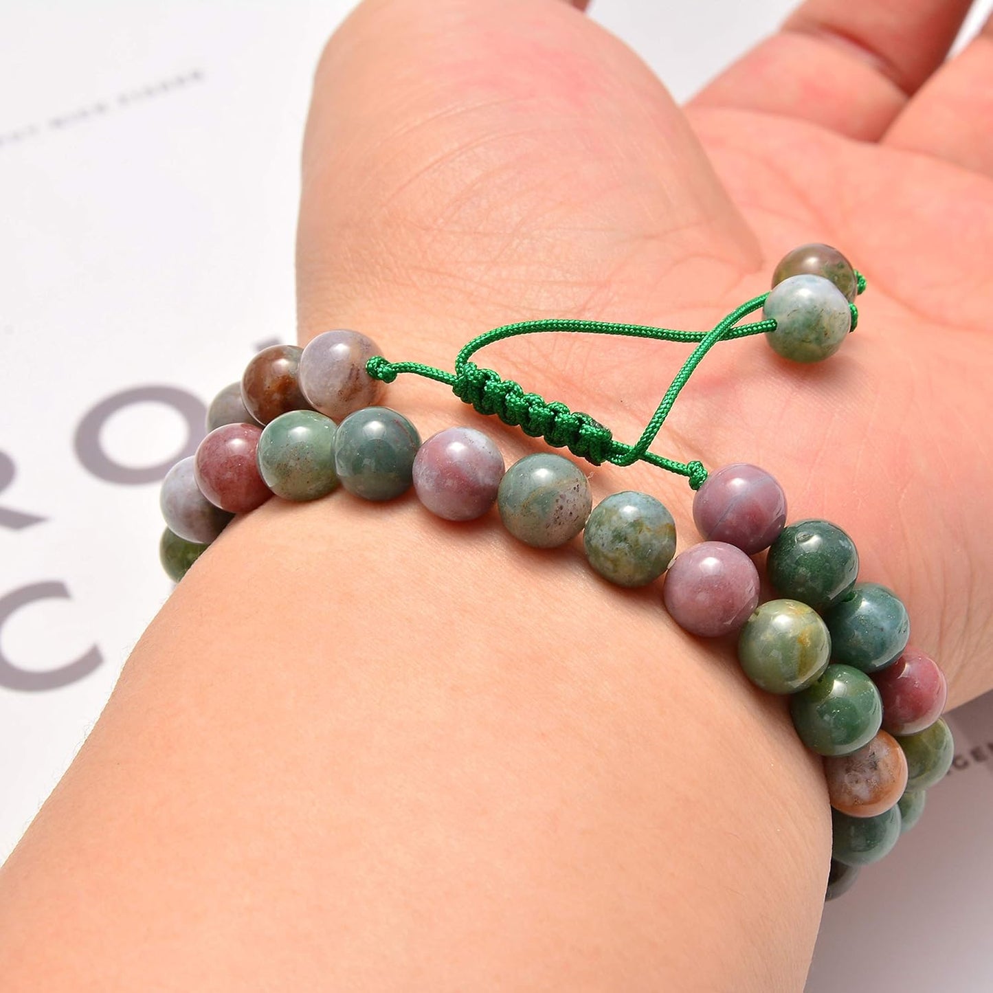 NCB 100pcs Original Natural Stone Beads Gemstone Round Loose Beads 6mm 8mm 10mm (Blue Aventurine, 6mm 100Beads) - Colors B