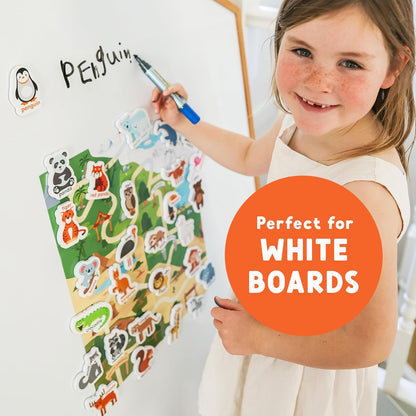 Curious Columbus Vehicles Fridge Magnets for Toddlers 1-3 Year Olds| Large Foam Refrigerator Magnets for Kids Baby and 3-5 Years Old | Magnetic ABC Learning | Educational Toys Babies to Preschool