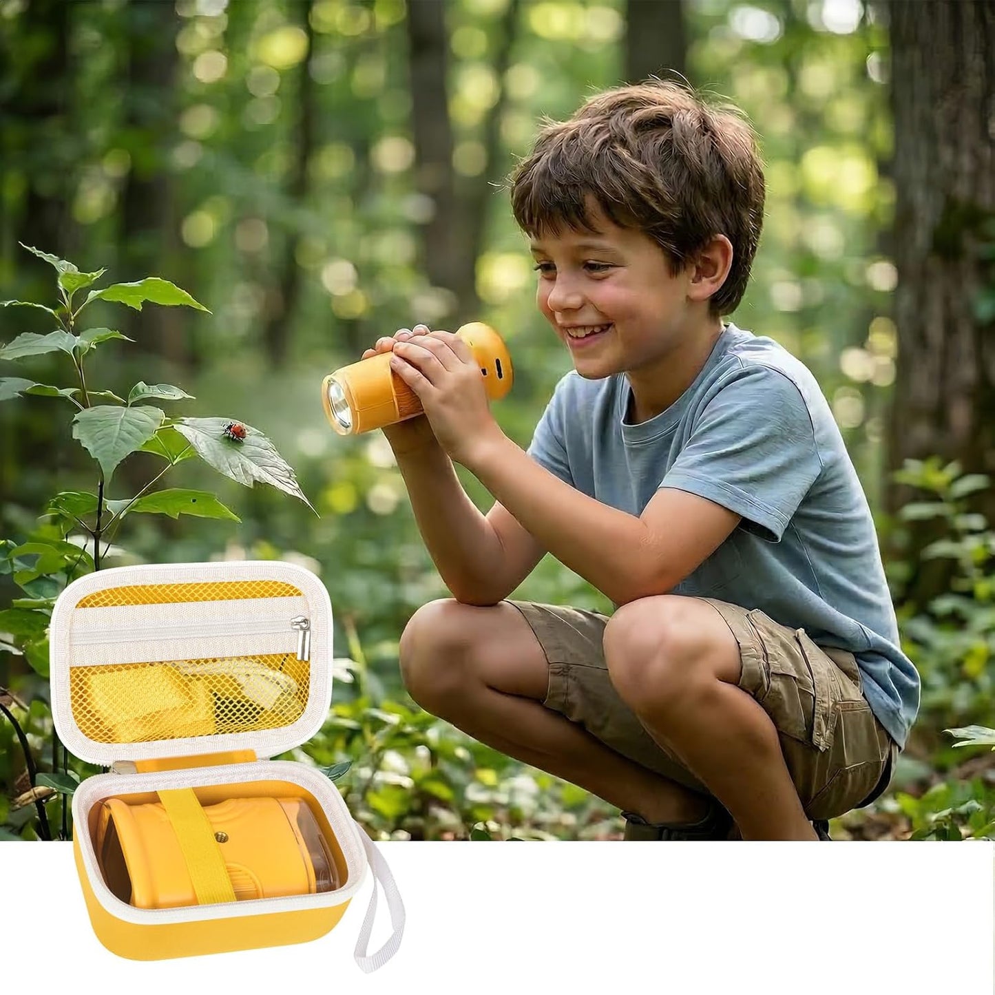 ANKHOH Portable Carrying Case for Edubini 1000x Handheld Digital Microscope Fits for BMDSAE Kids Pocket Miniscope and Accessories for School Home Science Learning (Box Only)