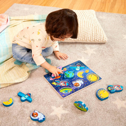 B. toys – Peek & Explore – School BusChunky Puzzle for Toddlers,Educational & Developmental Toys for Kids – 2+ Years