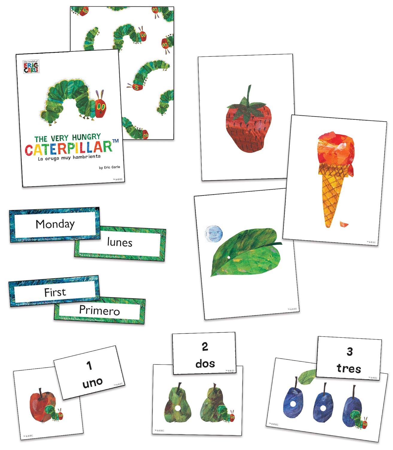 World of Eric Carle | The Very Hungry Caterpillar Learning Cards | English and Spanish, 67ct