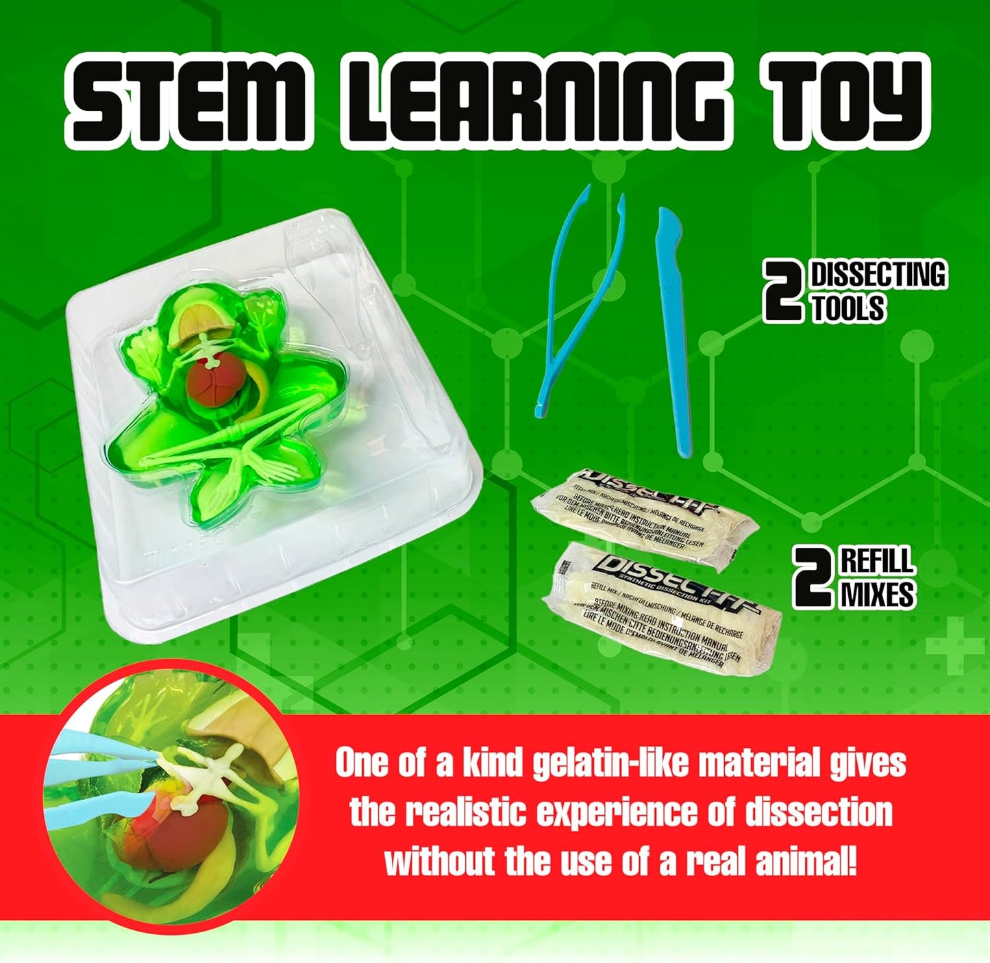 Dissect-It Discover-It Dinosaur Dig Kit, Dissecting Gel Kids Science Kit Project to Learn Anatomy, STEM Toys for Ages 6 and Above
