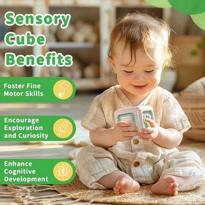 SOCBTNSO Busy Cube Toy for 1 Year Old Boy, Montessori Toys for 1+ Year Old, Travel Sensory Toys for Toddlers 1-3, Learning Fine Motor Skills| 1st Birthday Gifts 6 9 12 Months Baby