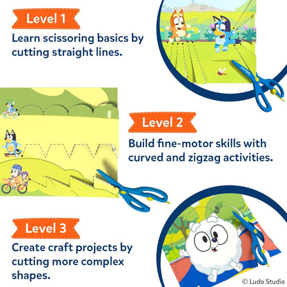 Skillmatics Scissor Skills Activity Book - Snip Snip, 25 Cutting Activities for Preschoolers, Felt Craft Kit, 2 Child-Safe Scissors, Fine Motor Skills, Screen-Free Fun, Gifts for Kids Ages 3-7