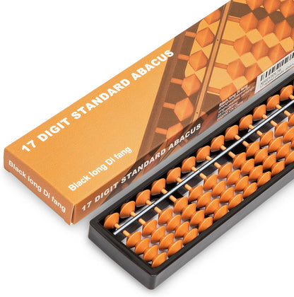 Digital Standard Abacus-25.4 cm-Professional 17-Column Soroban Calculator (Functional and Educational Tool)