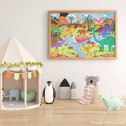 BONNYCO Giant Floor Puzzles for Kids of Jungle Animals with 48 Large Pieces. Safari Jumbo Puzzle 36.2 x 24.4 in, Gifts for Boys and Girls, Educational Kids Toys Ages 2-8