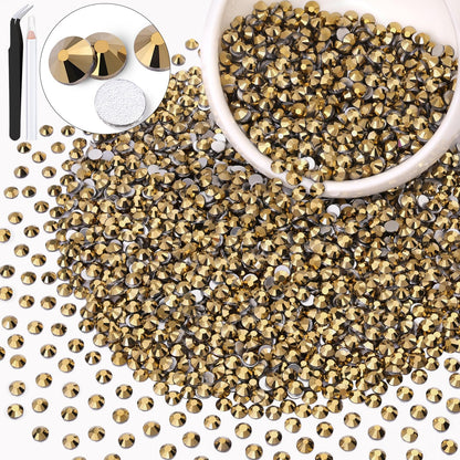 5000PCS SS6/2mm Glass Crystal Rhinestones (Clear), Bedazzling Flatback Rhinestones for Crafting DIY Crafts Nail Art Makeup Decoration, Gems Diamond Charms for Tumbler Shoes Clothing Mug