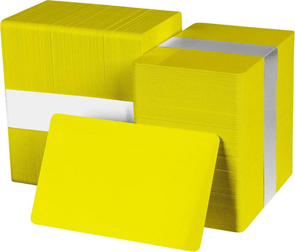 Pack of 100 Premium Yellow Gold CR80 PVC Cards | 30 mil by easyIDea