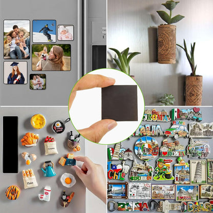 Magnetic Squares with Adhesive Backing(36PCS Each 1.5" x1.5"),Pre-Cut Self Sticky Magnets as Back to School Supplies,Peel and Stick for Cards/Picture/Poster (80mil Magnet)