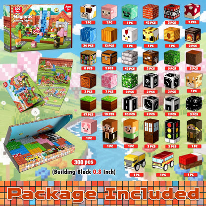 Magneverse 150 PCS Magnetic Blocks - Building Block for Kids Ages 4-8, Magnet Blocks Cubes for Boys Girls, STEM Educational Stacking Magnet Toy for 3 4 5 6 7 8 9 10 11 12 Birthday Gifts