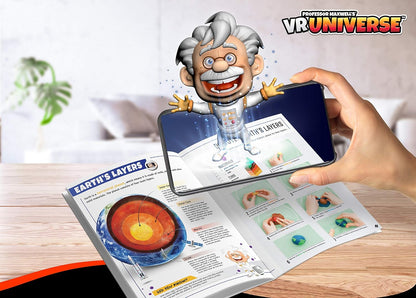Professor Maxwell's VR Universe - Virtual Reality Kids Space Science Book and Interactive STEM Learning Activity Set (Full Version - Includes Goggles) - for Ages 8 and Up