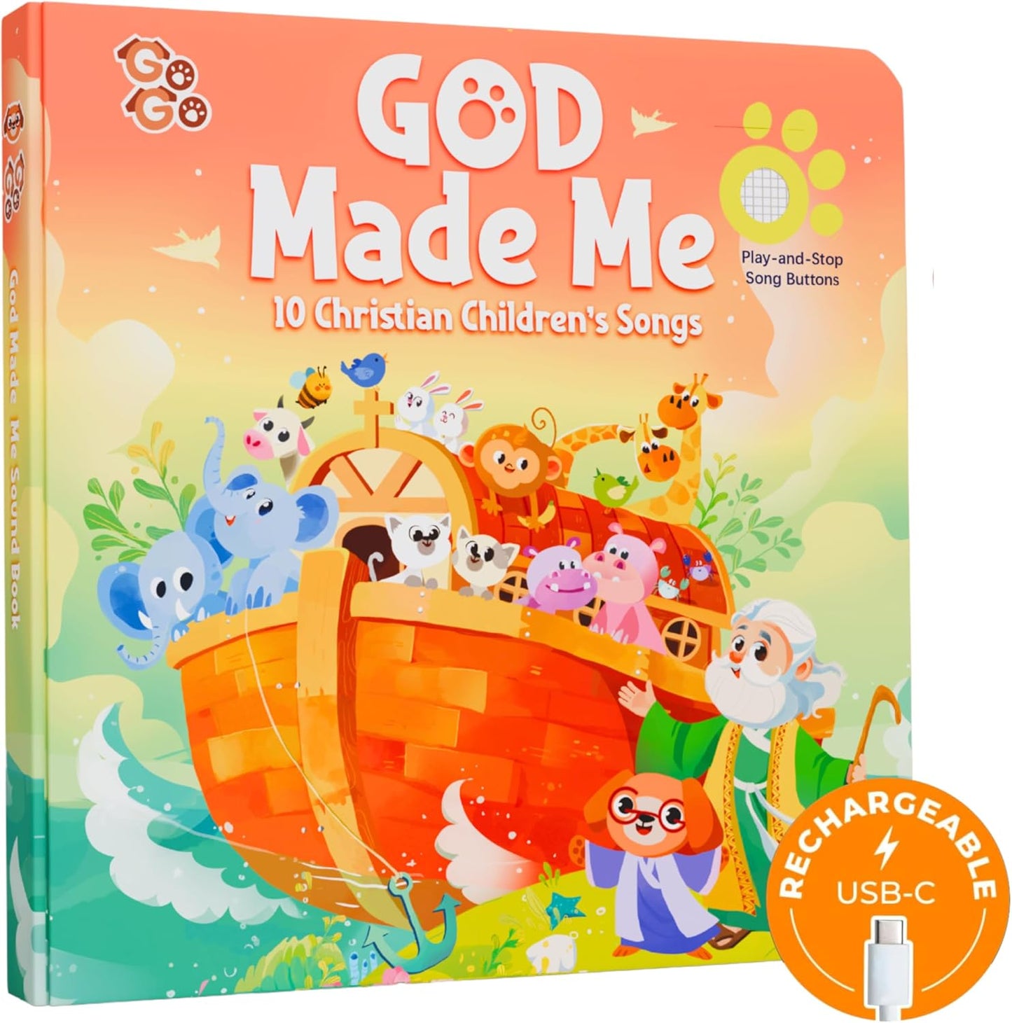 GO GO Bible Story Songs: 10 Toddler Songs, Christian Toys for Toddlers 3-5, Sound Books for Toddlers 1-3