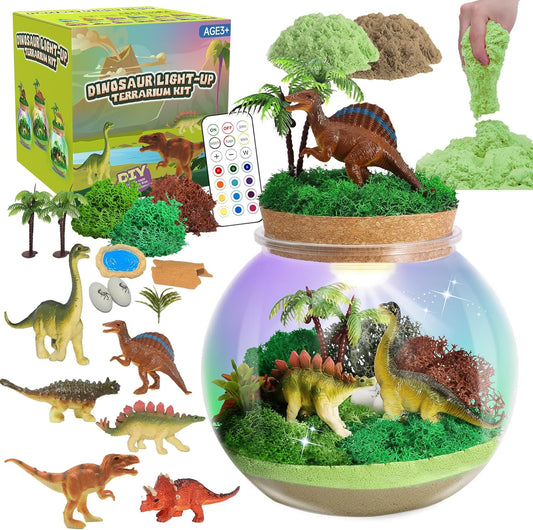 Ocean Light Up Terrarium Kit for Kids - LED Night Light Ocean Birthday Gifts for Girls & Boys Ages 4 5 6 7 8-12, Kids Arts & Crafts Kit, Easter Ideal Gifts