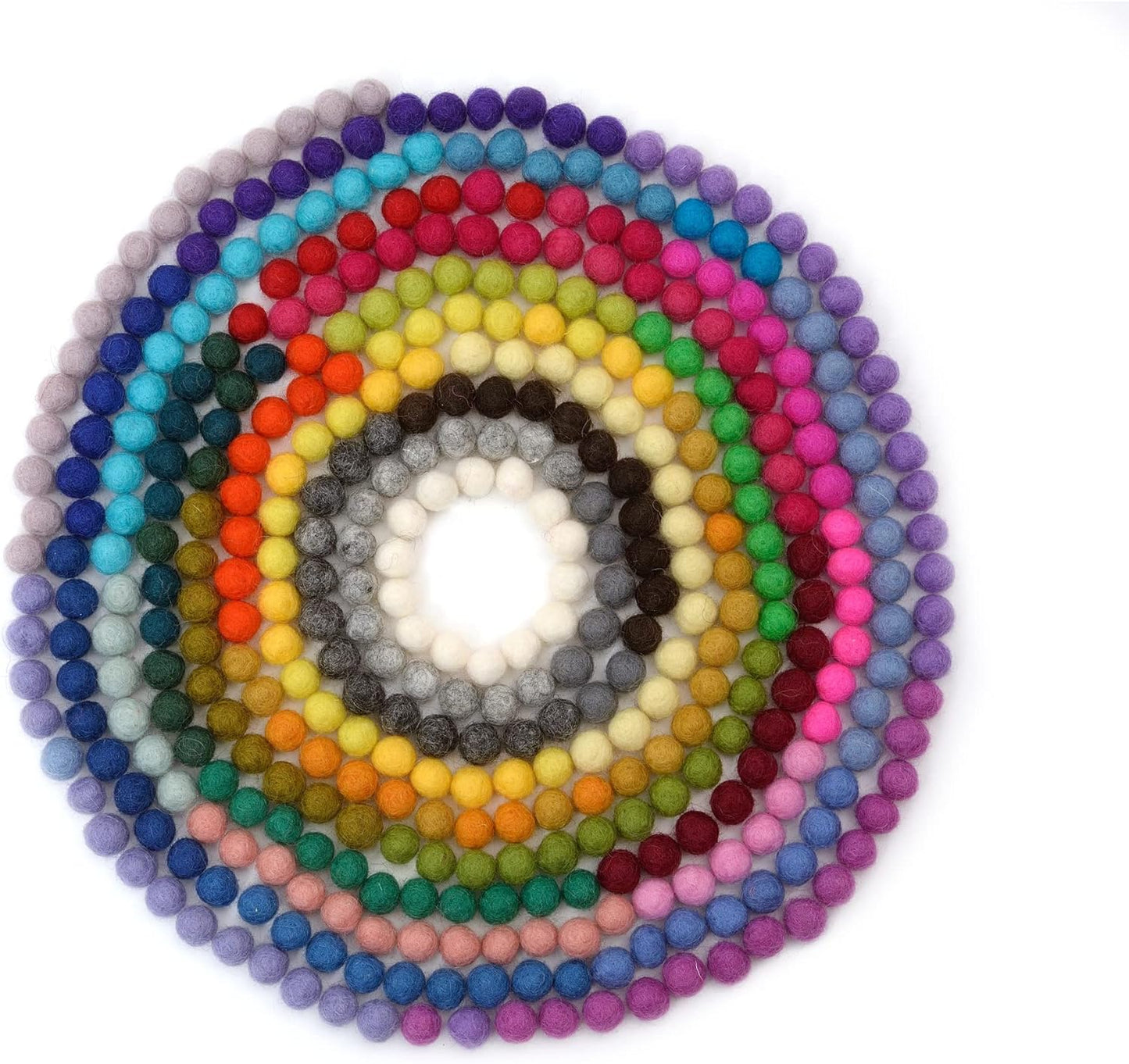 Glaciart One Wool Felt Balls Super Small (240 Pieces) 0.5 Centimeter - 0.2 Inch, Tiny Handmade Felted 40 Color (Red, Blue, Yellow, Black, Pastel and More) Bulk Small Puff for Felting and Jewelery