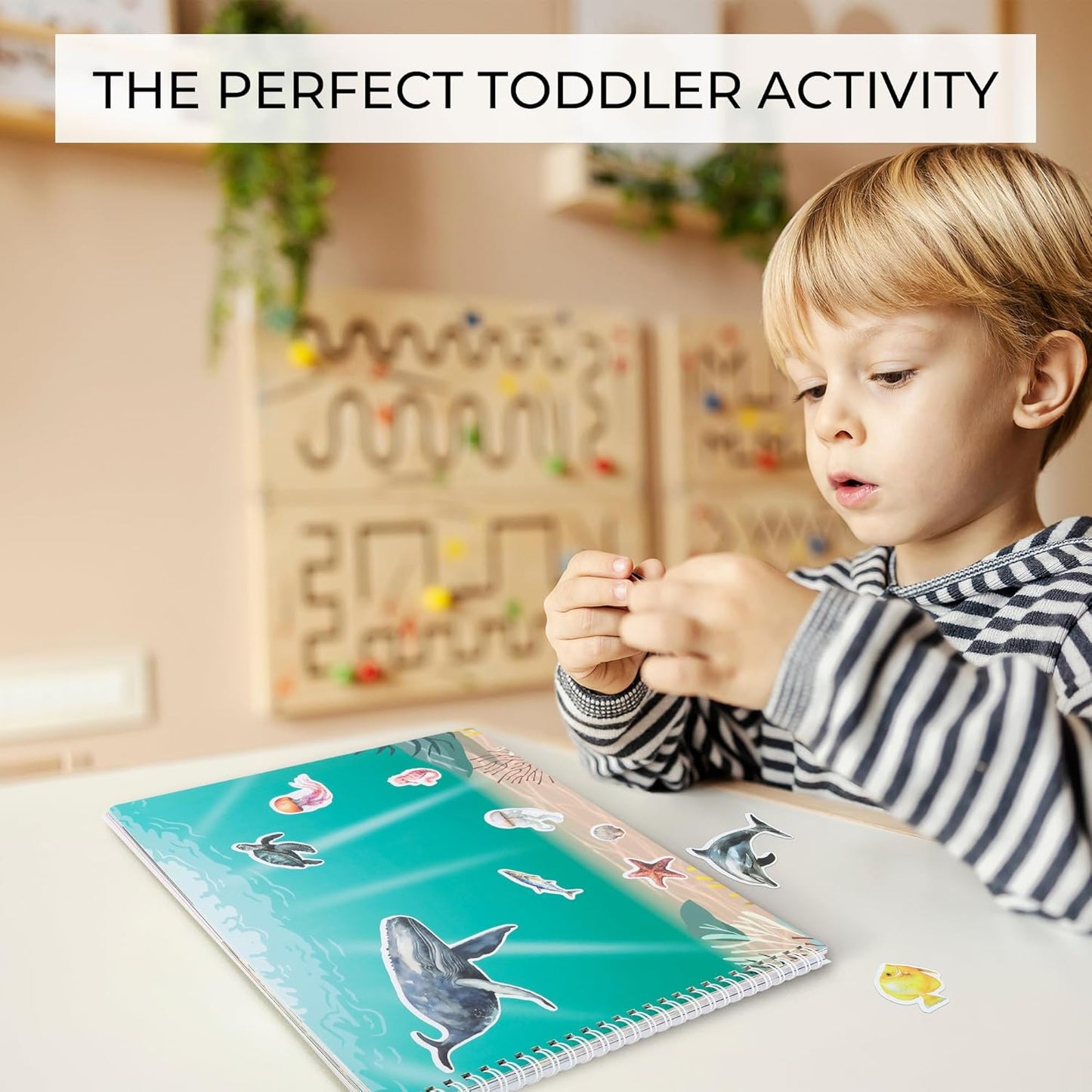 Fun Sticker Book for Toddlers 2-4 Years - Perfect Kids Activity Book with 500+ Beautiful Stickers & 12 Themes for Entertaining Boys & Girls 4-8 While Traveling - Incl. Coloring Pages