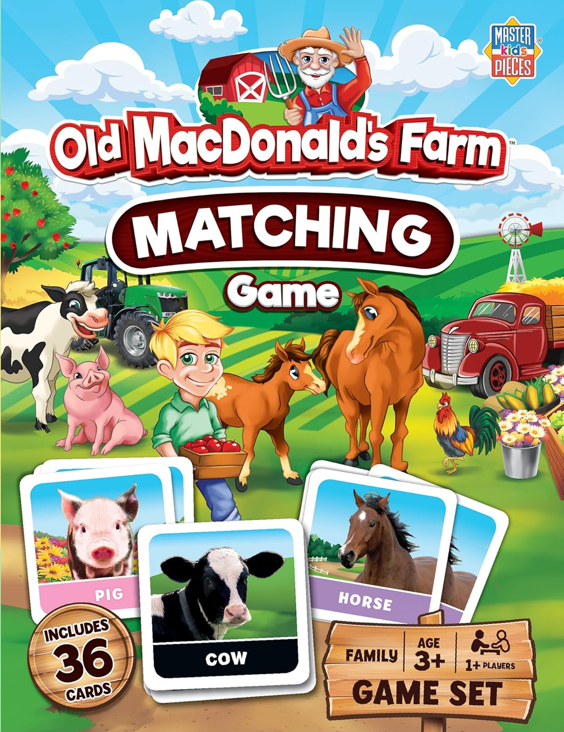 MasterPieces Officially Licensed CAT Picture Matching Card Game for Kids and Families