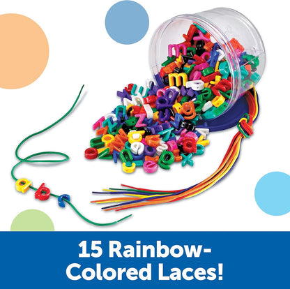 Learning Resources Beads and Patterns Card Set, Lacing Beads, 130 Pieces Ages 3+