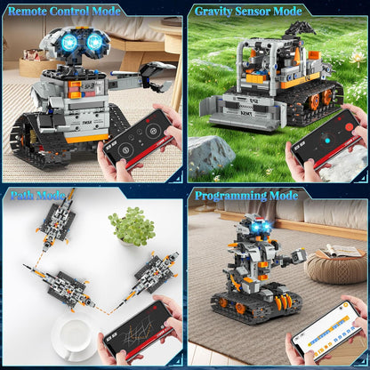 5in1 STEM Building Toys for Kids 6-14, Remote & APP Controlled Mech Robots/Heavy Tanks/Tracked Racer STEM Building Kit for Kid Science Learning, 552 Pcs DIY Erector Sets Gifts for Boys & Girls