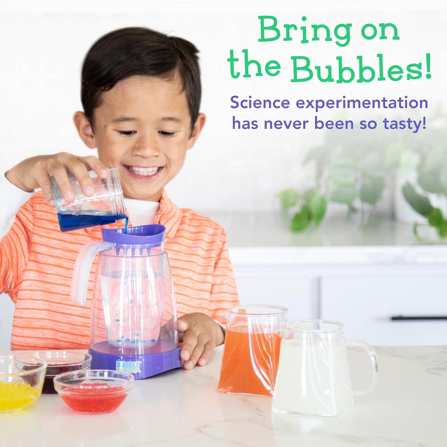 MindWare Kitchen Science Academy Bubble Barista Kit - Innovative Drink-Making Kit That Combines Fizzy Magic with Kitchen Science - Chemistry Set for Ages 8 and Up