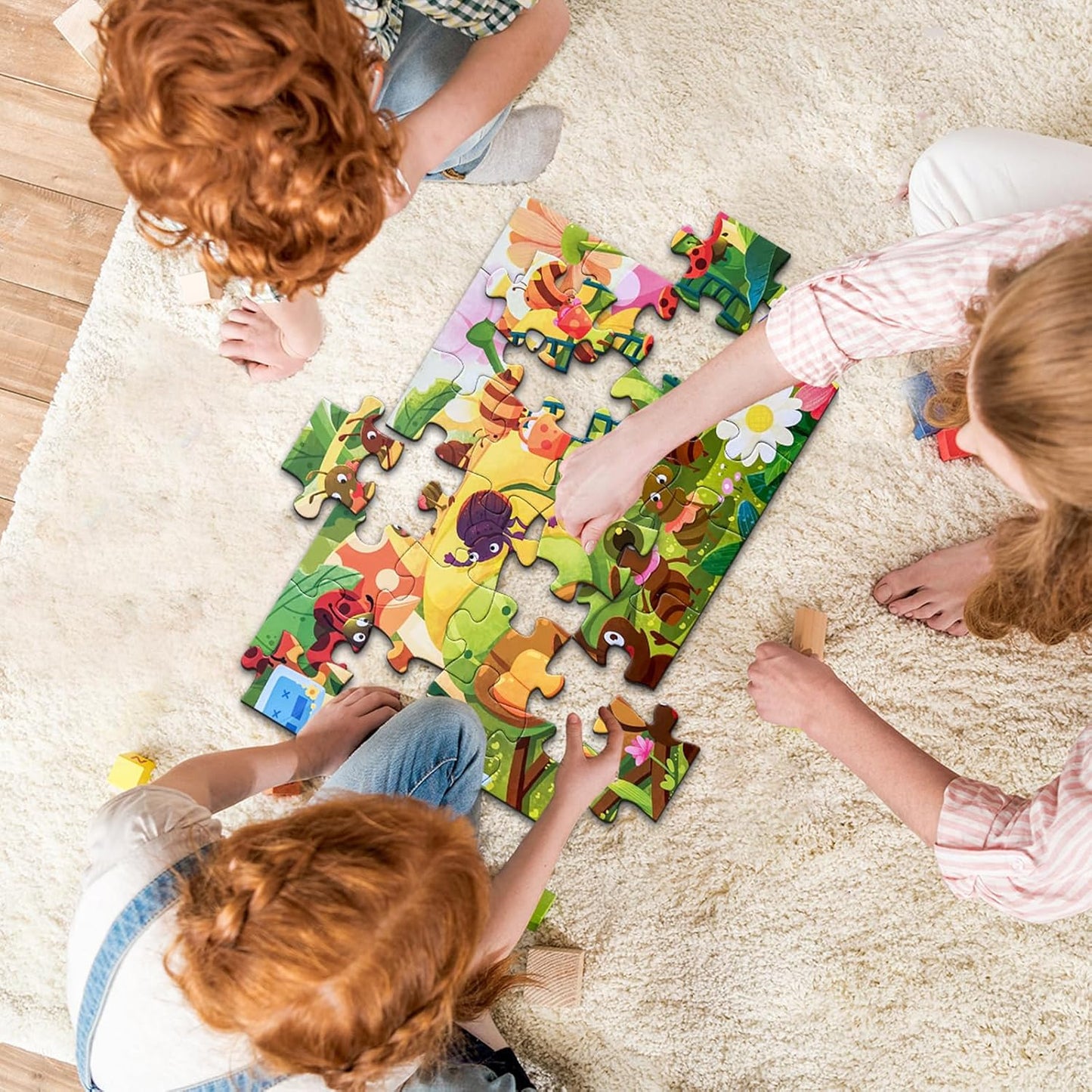 Jumbo Floor Puzzle for Kids, Large Jigsaw Puzzles 24 Piece for Kids Ages 3-5,Preschool Learning & Education Toys, Gifts for 4-8 Year Old Boys and Girls (Jungle Animals)