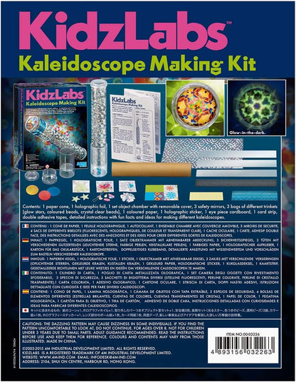 4M Kidzlabs Kaleidoscope Making Kit - Optical Light Physics Stem Toys Craft Gift for Kids & Teens, Boys & Girls (3435)