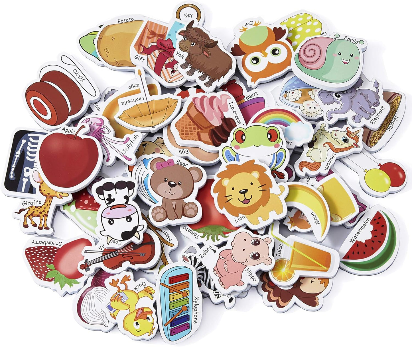 ZazzyKid Magnetic Foam Objects for Kids: 52 Toys of ABC Alphabet for Baby Early Education Fridge Magnets