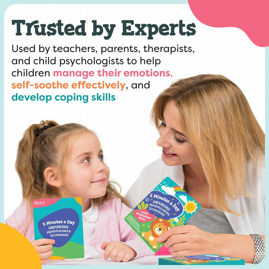 Mindfulness Cards for Kids - Social Emotional Learning Tools, Coping Skills, Self-Regulation Flash Cards, Therapy Resources, Preschool, Special Needs, ADHD, Autism, Counseling Supplies, Learning Game