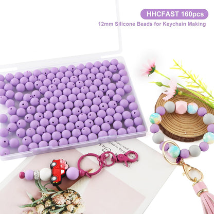65Pcs 19mm Silicone Beads for Keychain Making Bracelet Necklace, Bulk Round Silicone Beads for Pens（Christmas Green） - Colors B
