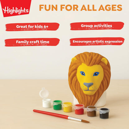 Highlights Paint Your Own Plaster Figurine & Activity Kits – DIY Art Sets with Figurines, Paints, Brush & Bonus Activities – Multiple Themes – Ages 6+