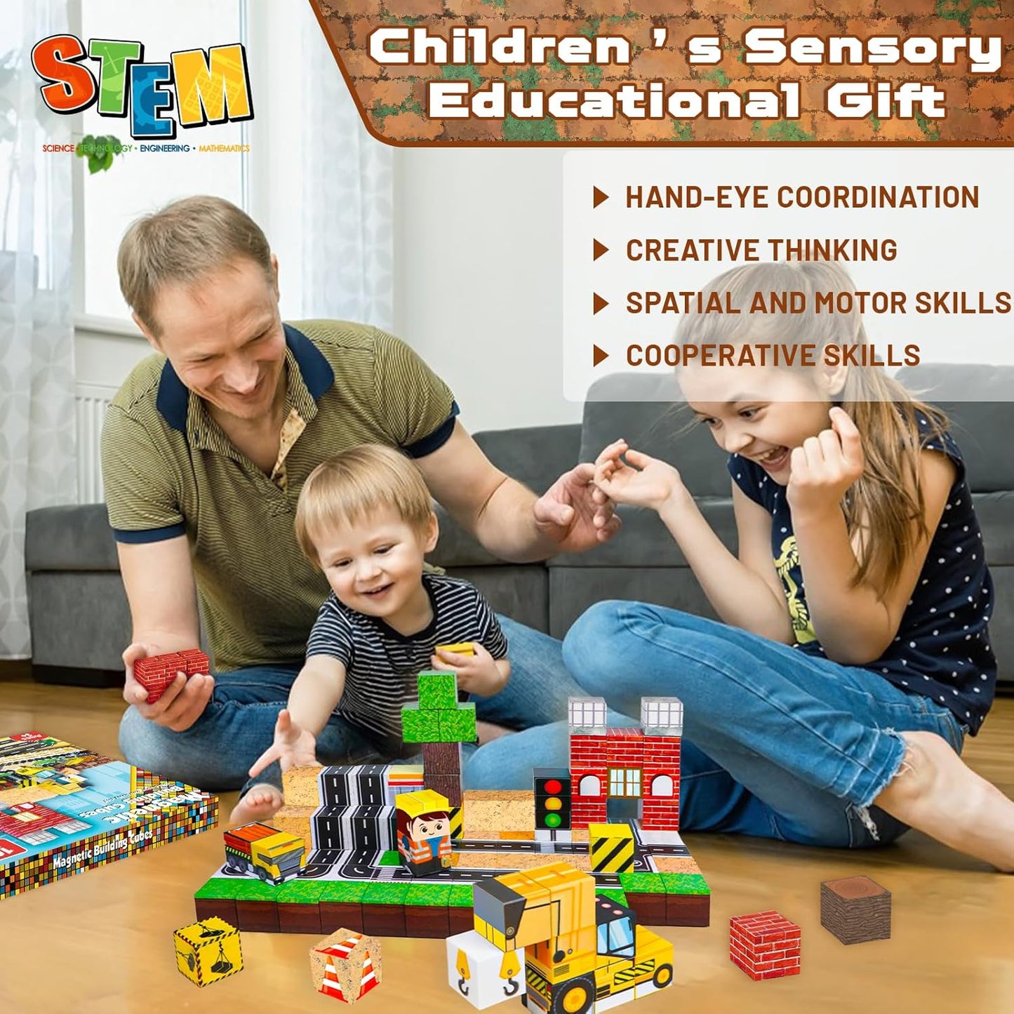 Annexfun Magnetic Blocks - 100PCS Building Blocks Unicorn Cubes - Toys for Montessori Toddler Christmas Birthday Gifts - STEM Sensory Toys for 3 4 9 10 Year Old Girl