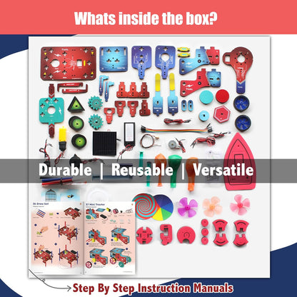 Butterfly EduFields 100+ STEM Toys for Ages 8-13 Boys Girls | STEM Projects kit for Kids 6 7 8 9 10 12 Years | Motor Machines - Robotics & Engineering Toys | Gifts for Smart Kids