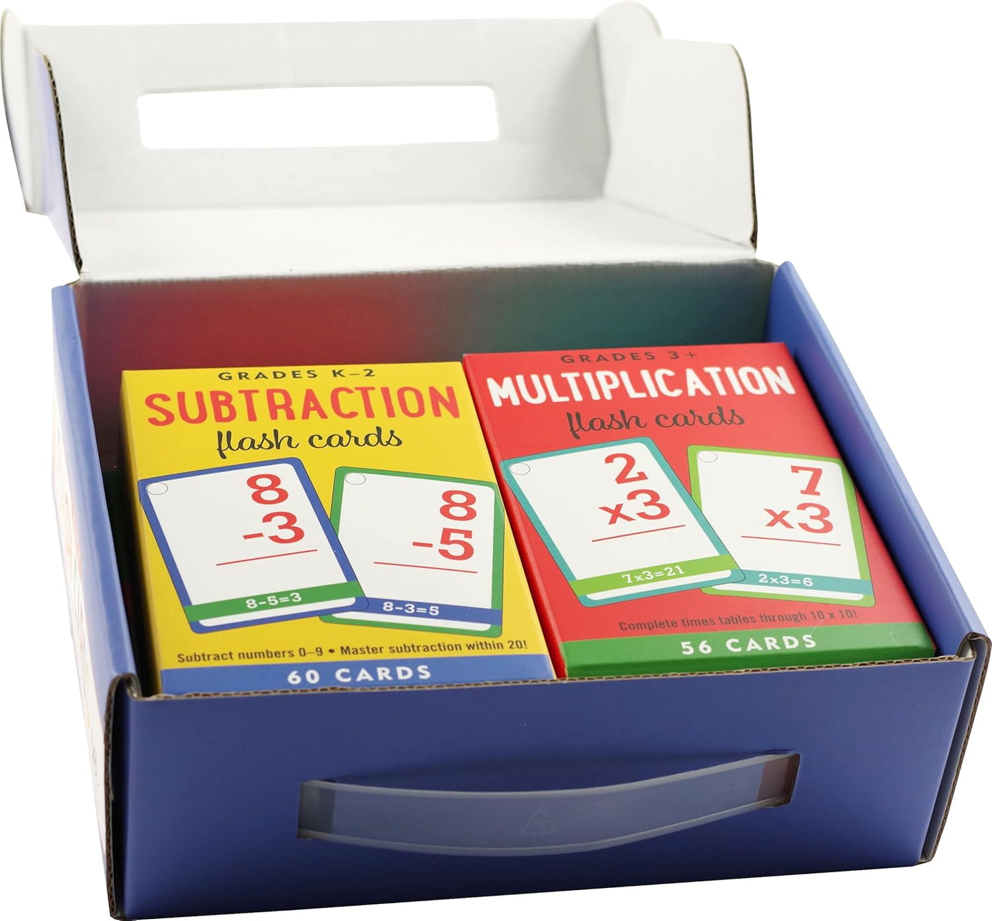 Essential Math Flash Cards Set - Addition, Subtraction, Multiplication, and Division (4 pack set)