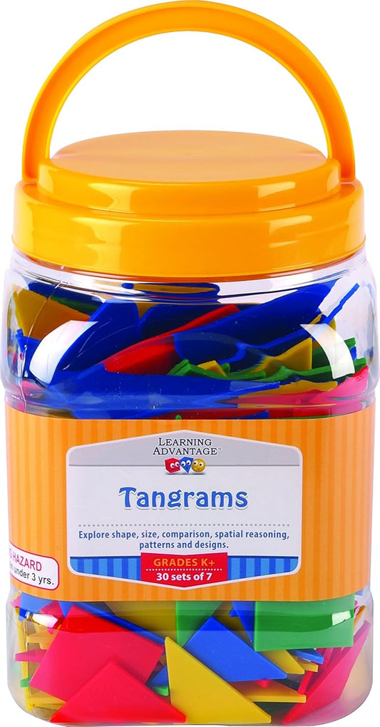 Learning Advantage 7713 Tangrams, Grade: Kindergarten to 8 (Pack of 30)