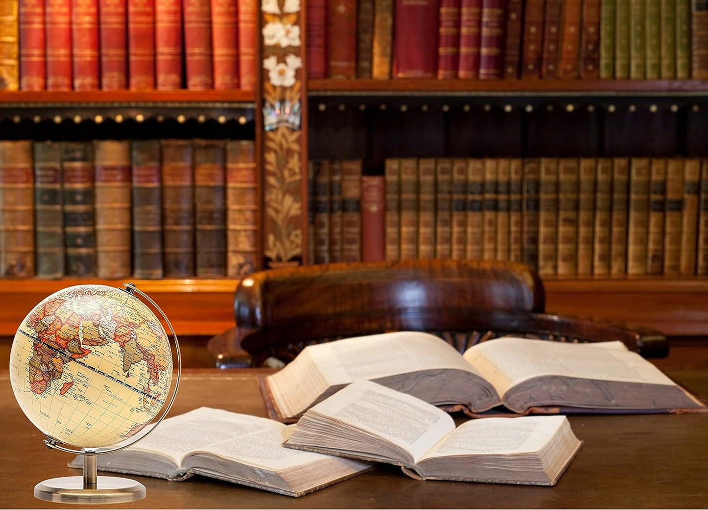 Political Globe Dia 5.5-inch / 14cm- Educational/Geographic - Stainless Steel Arc and Base - School, Home, and Office