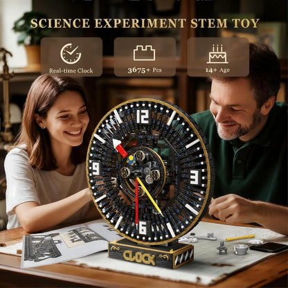 Mould King Cyberpunk Grand Clock Building Blocks Set, 3675+ Pcs Real-Time Clock Model Kit with Mechanical Gears, App Control Electric Building Model Kit, Creative Gift Toys for Adults Teens