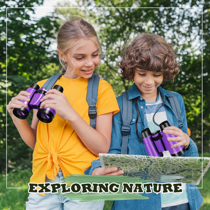 Libima 24 Pcs Binoculars Bulk Educational Compact Binoculars with Neck String Telescope for Learning Bird Watching Camping Hiking Travel Safaris Birthday Gifts(Green)