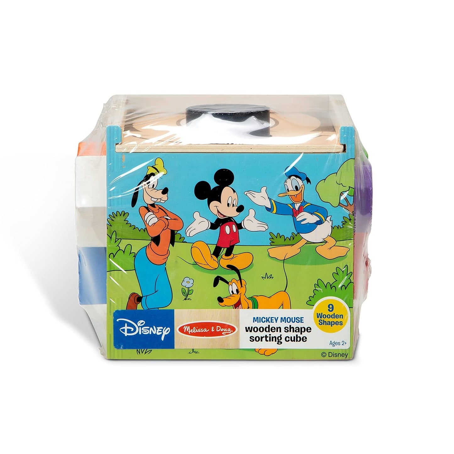 Melissa & Doug Disney Mickey Mouse & Friends Wooden Shape Sorting Cube