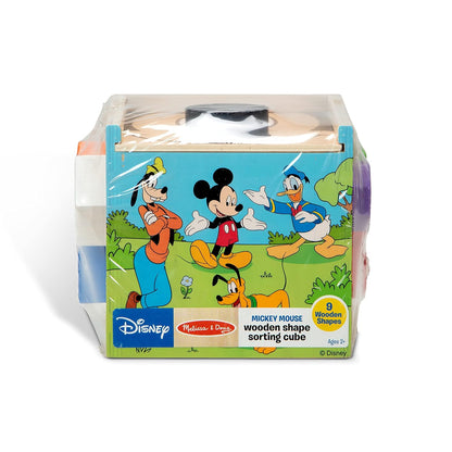 Melissa & Doug Disney Mickey Mouse & Friends Wooden Shape Sorting Cube