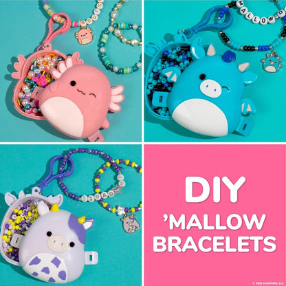 Original Squishmallows Archie The Axolotl Bracelet Kit, Friendship Bracelet Kit, Charm Bracelet Making Kit, Gifts for Girls, Squishmallows for Boys, Craft Kits