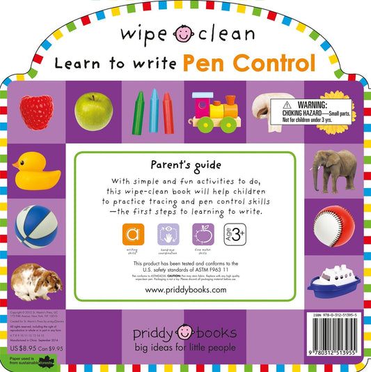 Wipe Clean: Pen Control: An Introduction to Pen Control with Activities To Do Again and Again! (Wipe Clean Learning Books)
