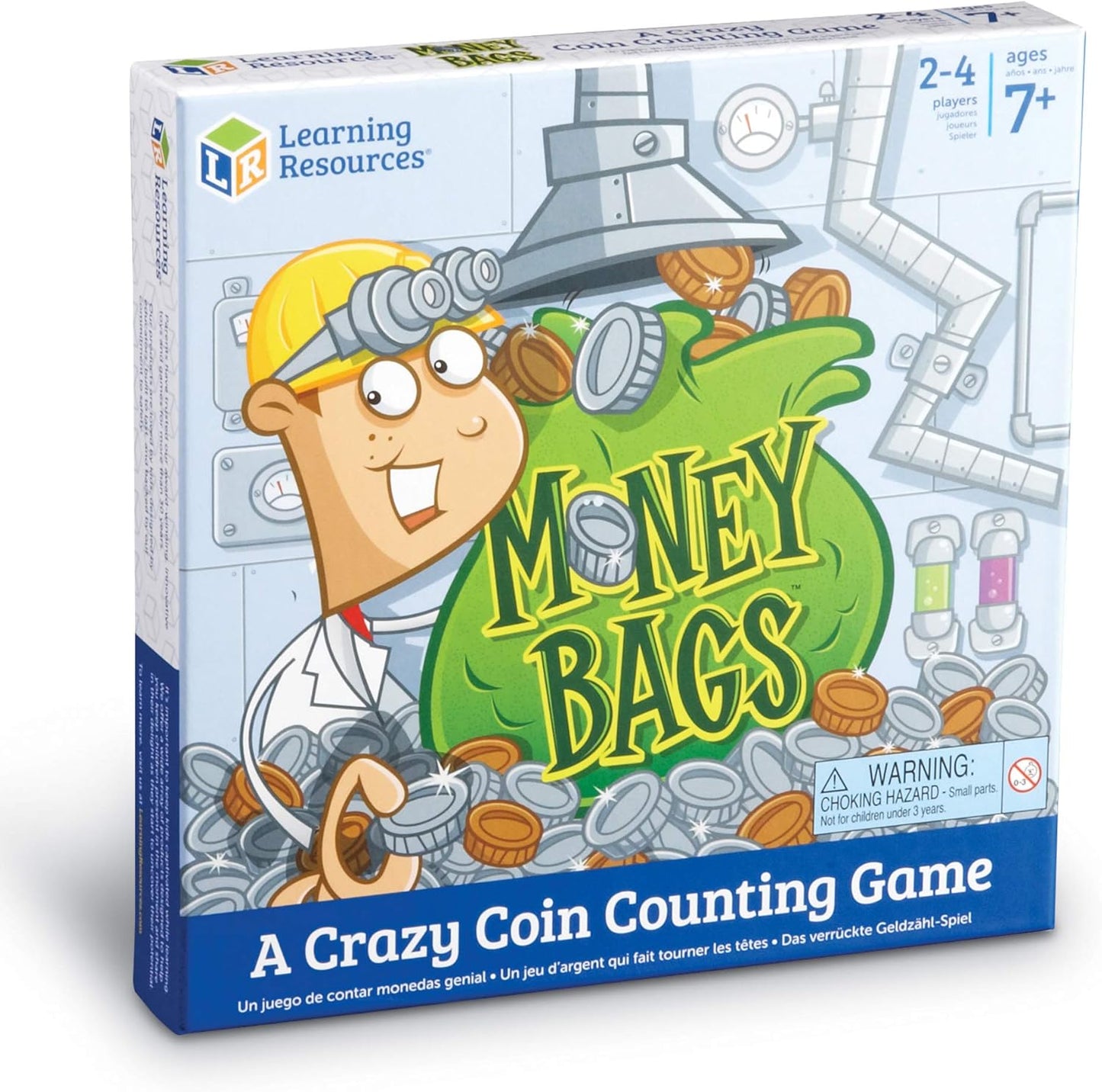 Learning Resources Money Bags Coin Value Game - Classic Board, Math Manipulatives, Financial Literacy Kids, Pretend Play, Coins Bills for Teaching, Gifts for Boys and Girls, Educational