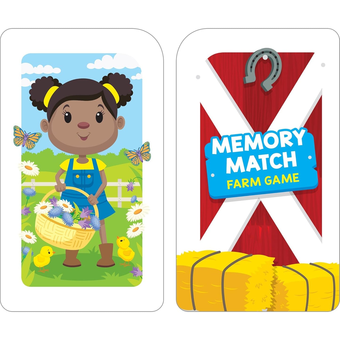 School Zone Memory Match Farm Card Game: 56 Game Cards, Preschool, Kindergarten, Animals, Early Reading, Counting, Matching, Vocabulary, Ages 3+