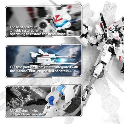 Mech Robot Building Blocks Set Movable Joints Construction Toy 654PCS Creative Collectible Action Figure Model Kit for Kids and Hobbyists Ages 6+