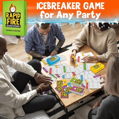 QUOKKA Family Conversation Cards Game - Break The Ice Game for Kids and Families - Icebreaker Cards with 500+ Questions - Family Game for Kids 8-12 - Perfect for Families Games Night I Travel Version