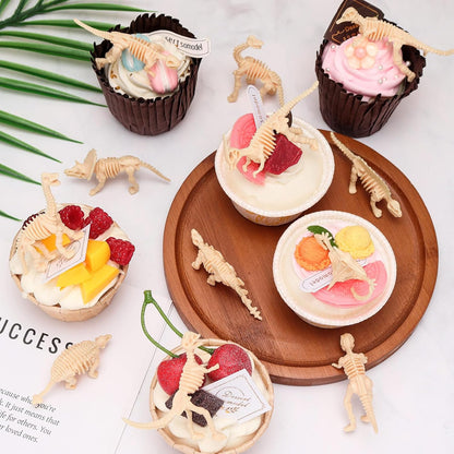 60 PCS Dinosaur Fossil Skeletons, Assorted Dinosaur Skeleton Toys Figures for Science Play Dino Sand Dig Party Favor Decorations